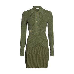 NEW Veronica Beard - Size M, Women's Lauper Rib-Knit Sweaterdress - Stone Army